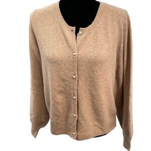 J. Crew Classic Crewneck Cardigan Extra Soft Sweater Tqn Medium
